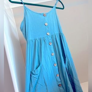 Button-down Blue Sundress